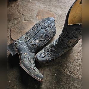 Corral Square Toe Cowgirl Boots Sz 9